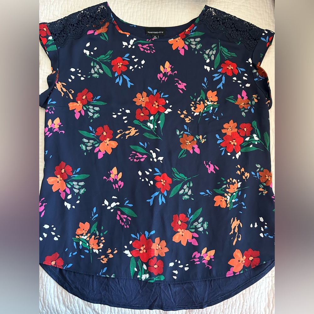 Fortune + Ivy Floral blouse